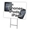 Signmission We Fix Iphones Ipods Ip Yard & Stake outdoor plastic coroplast window, C-1216 We Fix iPhones iPods C-1216 We Fix iPhones iPods iP - alternate 1